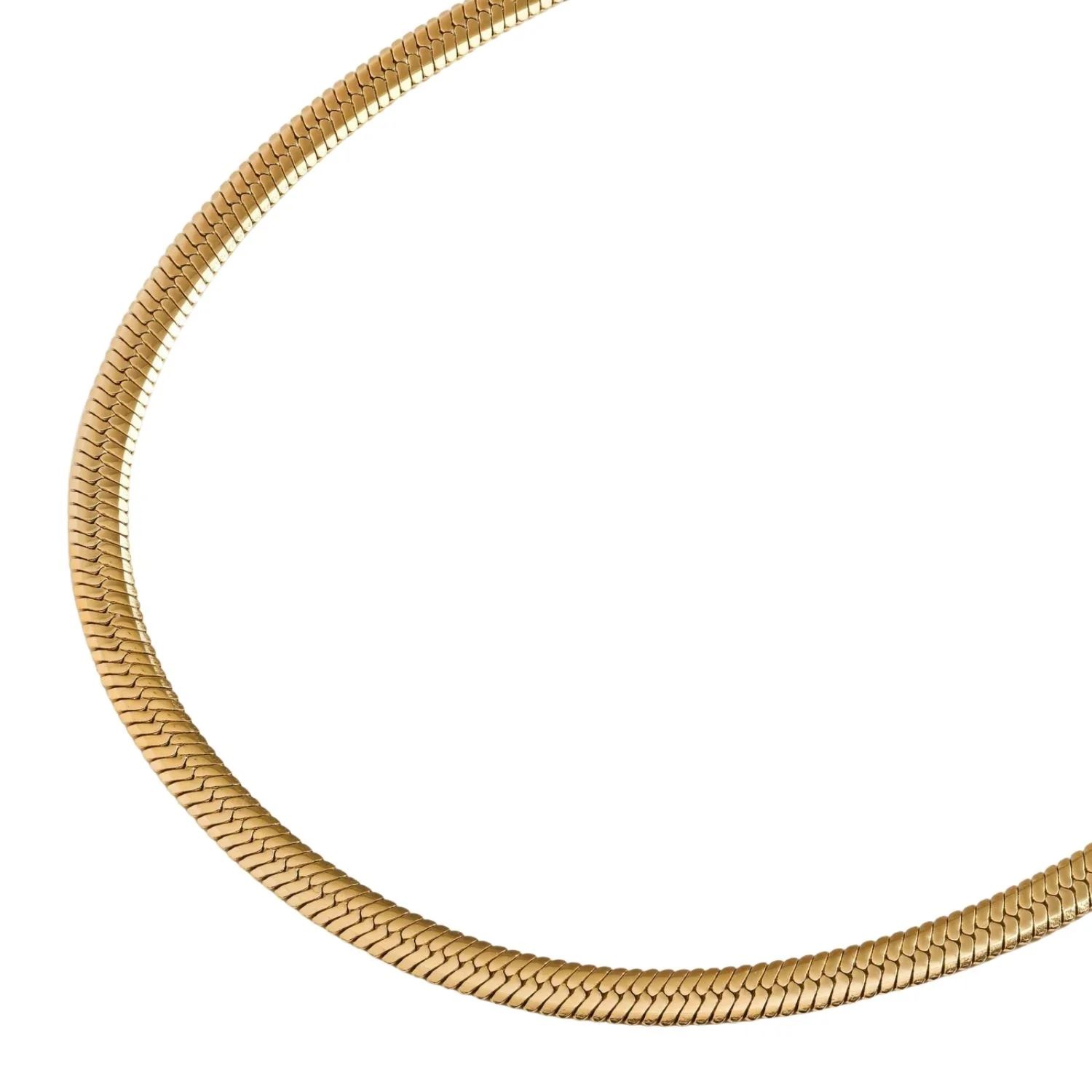 CADENA SNAKE BAÑO ORO 18K